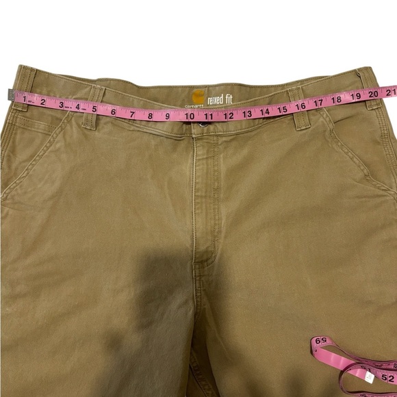 Carhartt Men’s 42x30 Duck Canvas Cargo Pants Stretch Utility Relaxed Tan Workear - Picture 9 of 10